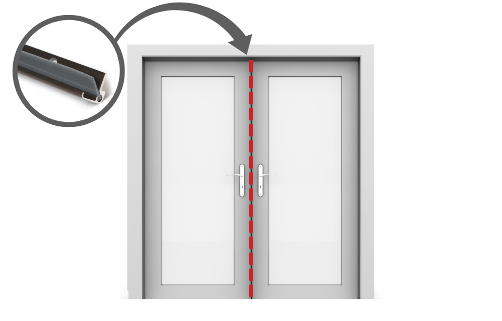 RP16 | Double Door Centre Seal | Astragal | 2250mm