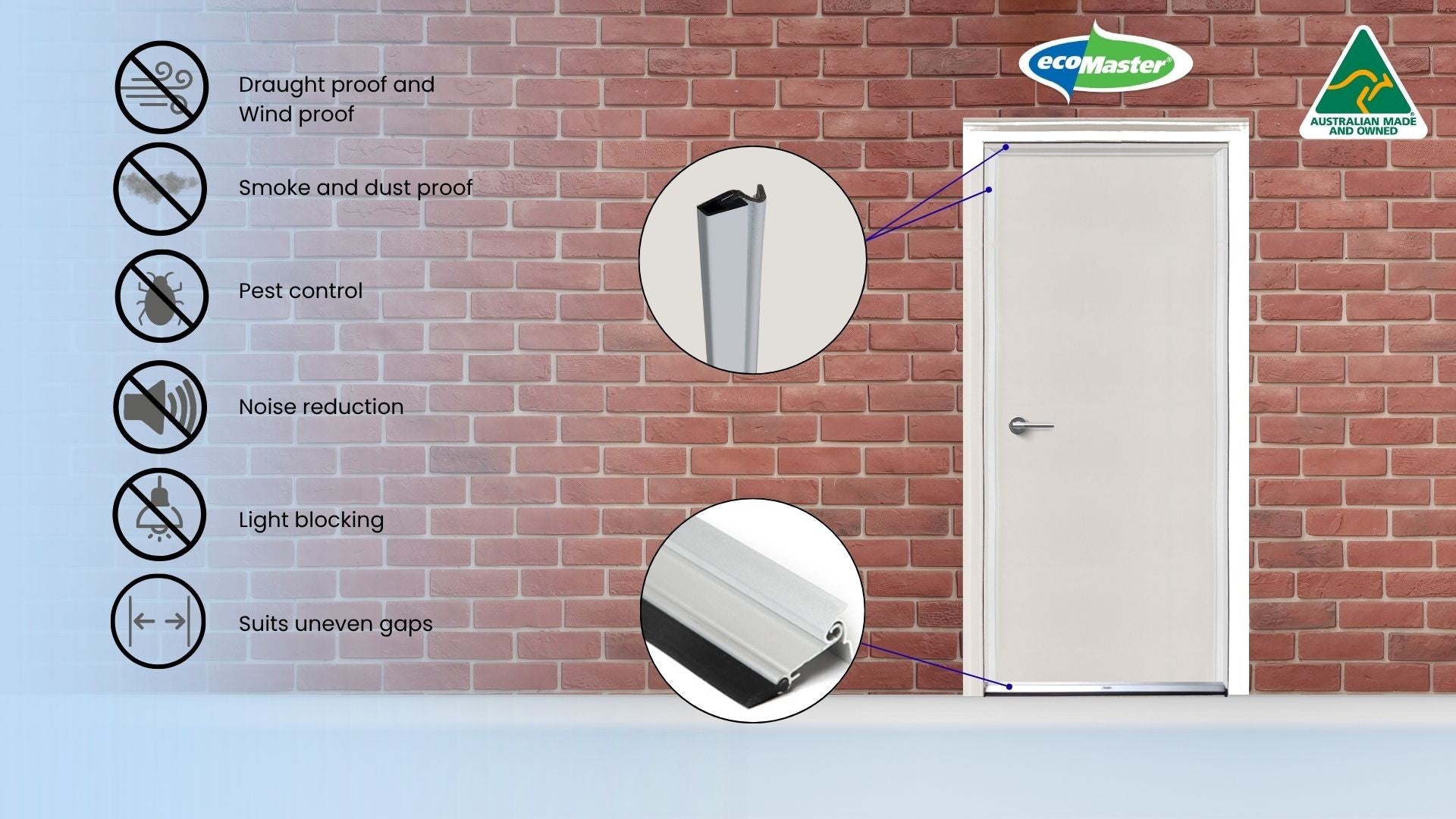 Front and Back Door Draught Proofing Kit | Two Doors