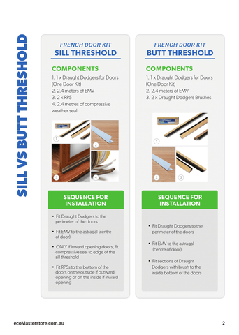 French Doors Draught Proofing Kit - PDF Draught Proofing Guide